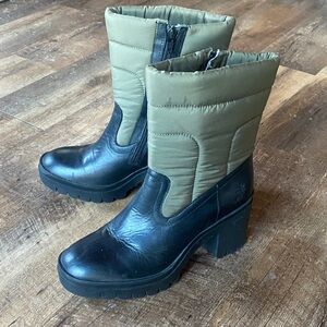 Fly London Black and Olive Winter Boots